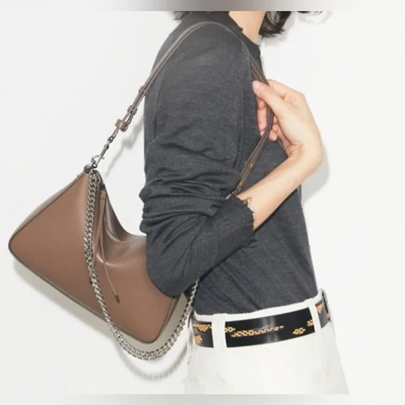 Tory Burch Small Perry Shoulder Bag NWT Color: Wild Mushroom - Picture 4 of 7